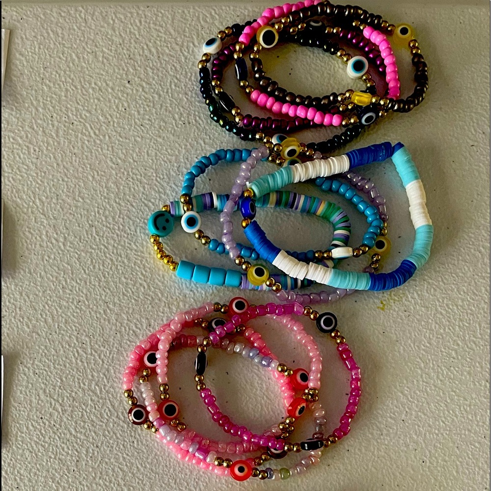 Stackable Heishi Multicolored Bracelets - image 6